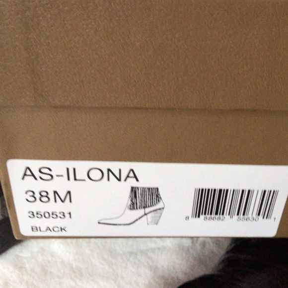 ASH Ilona black leather pull on heeled western ankle boot 38 - Picture 7 of 7